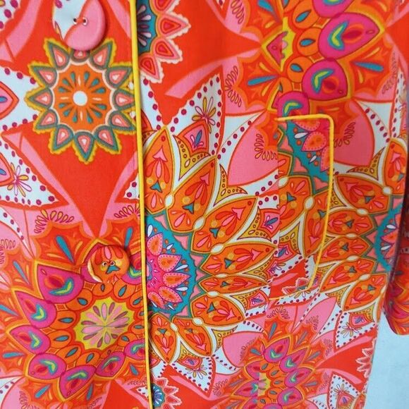 6 By Six Womans M Vibrant Mandala Print Boho Detailed Jacket - Picture 6 of 11